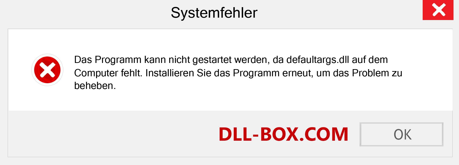 defaultargs.dll-Datei fehlt?. Download für Windows 7, 8, 10 - Fix defaultargs dll Missing Error unter Windows, Fotos, Bildern